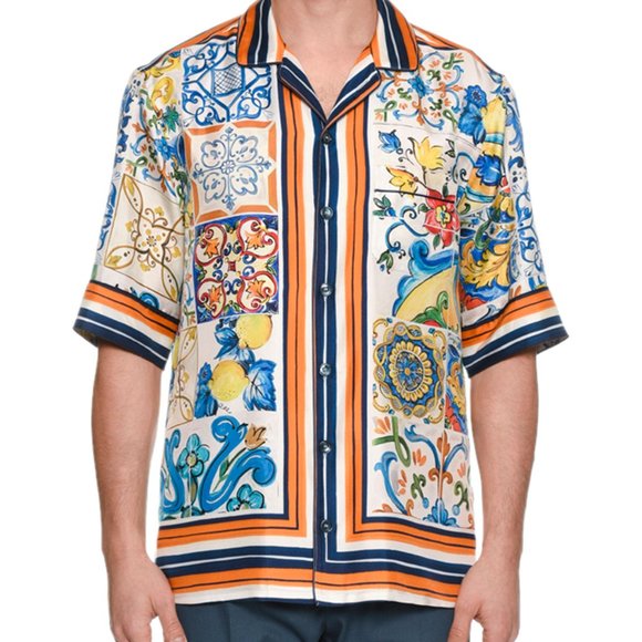 Dolce & Gabbana Other - Dolce & Gabbana Mailoica Silk Sport Shirt